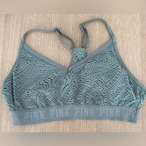 Military green Victoria's Secret PINK sports bra #workout
